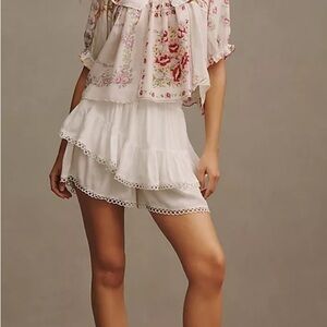 Bishop & Young Ruffled Tiered Skirt Anthropologie Sz M
